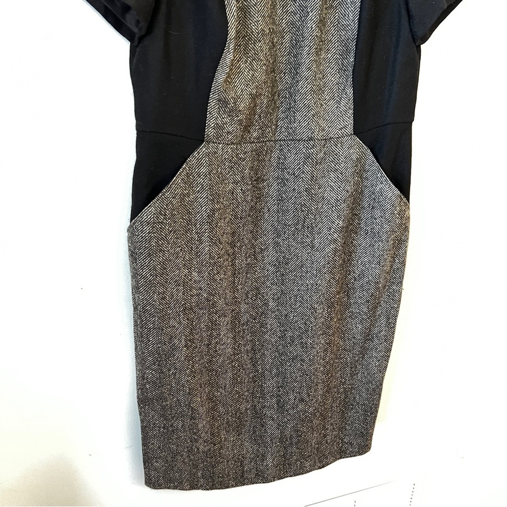Boden Black and Gray Sheath Midi Dress with Raglan Sleeves - Picture 4 of 12